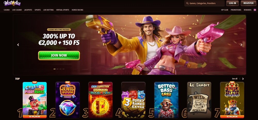 screenshot van het nederlandse casino van westace